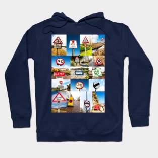 UK Road Signs Montage Hoodie